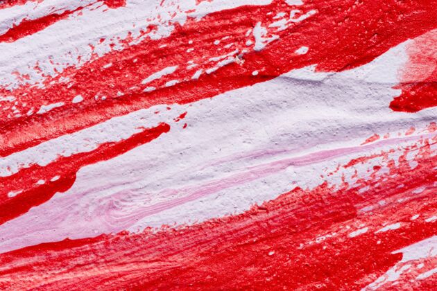 材料红色油漆漩涡特写稠度颜料笔划