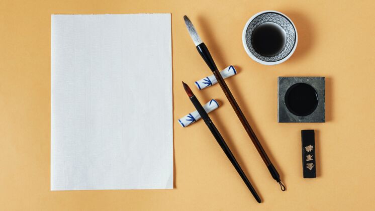 中国用空纸平铺中国墨水创意艺术分类