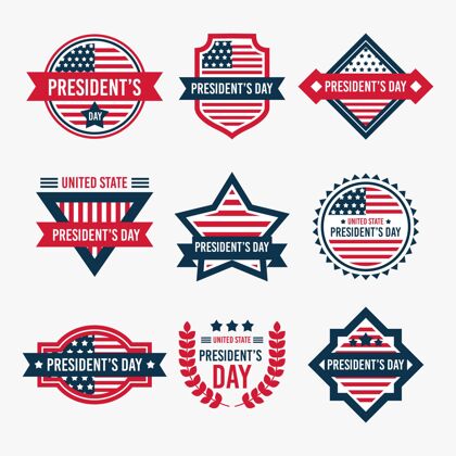 18总统日标签系列收集国家美国