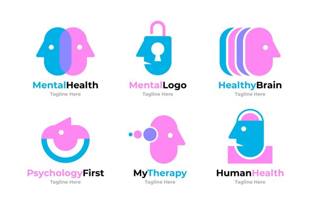 企业心理健康标志模板集标识企业标识标志