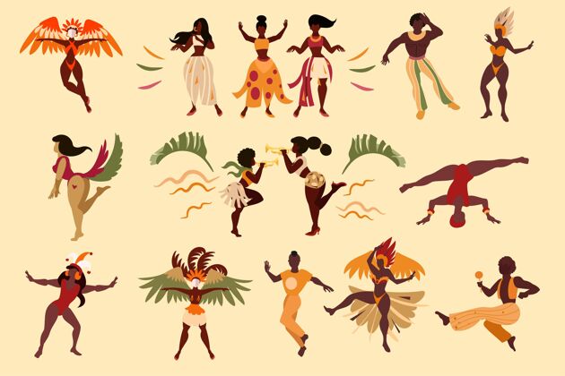 活动巴西嘉年华庆典舞者系列收藏多彩舞蹈