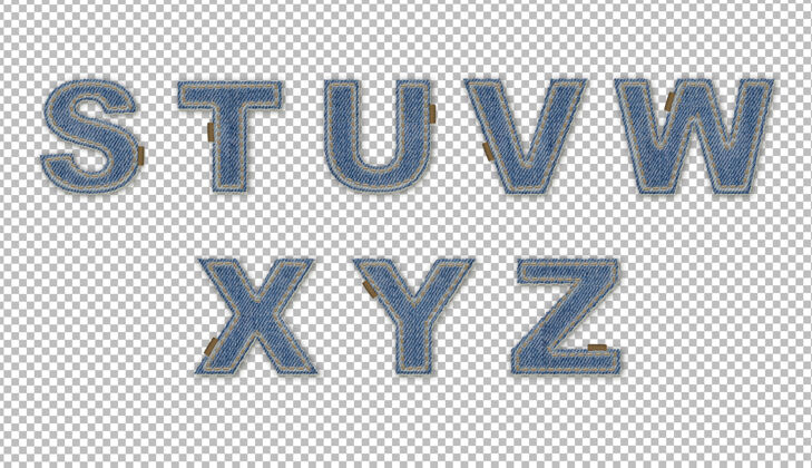 字体牛仔效果字母s-z书法书法集