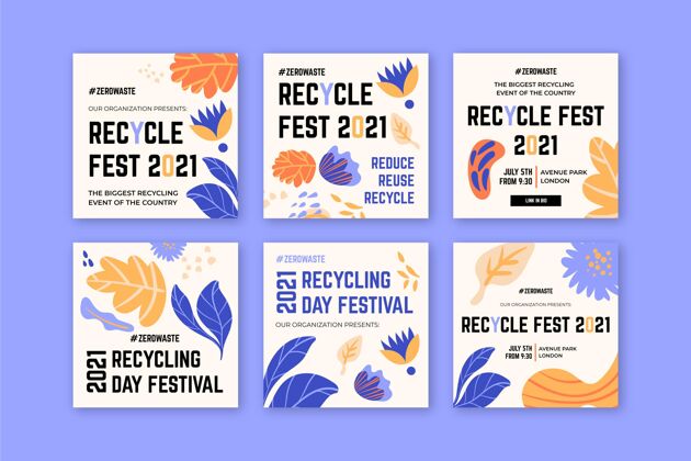 零废物Instagram为回收日节发布收集设置零回收
