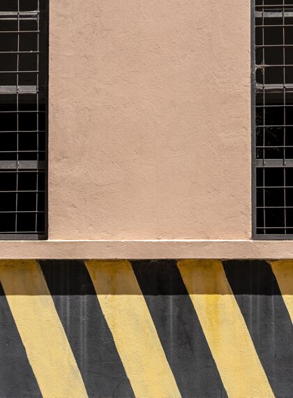 工业用黑黄条纹复制太空墙建筑抽象纹理