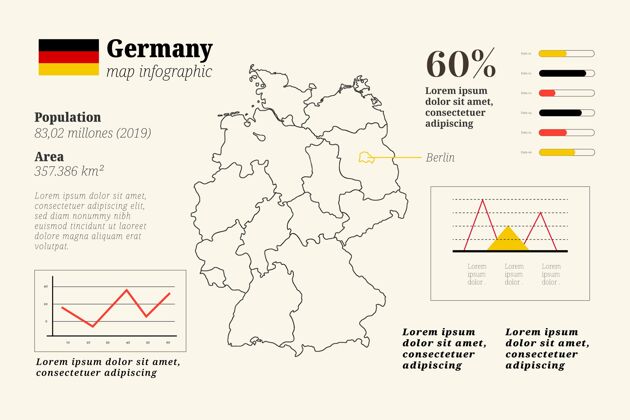 地图手绘德国地图信息图图形信息信息图