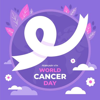 团结世界癌症日平面医学平面设计