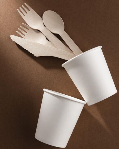 回收一套杯装生物纸板餐具餐具生态保护
