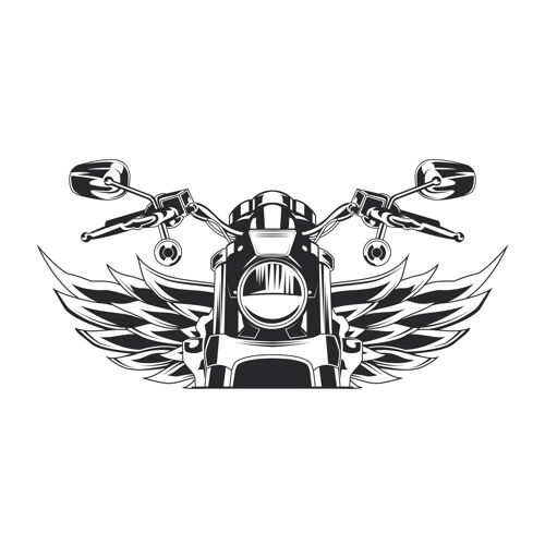 定制素描摩托车插图自行车摩托车直升机
