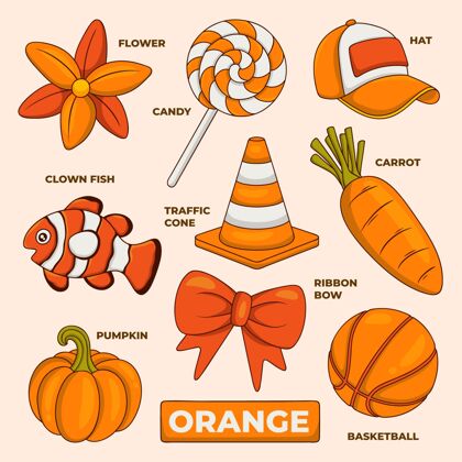 颜色颜色和英语词汇集橙色幼儿园幼儿园